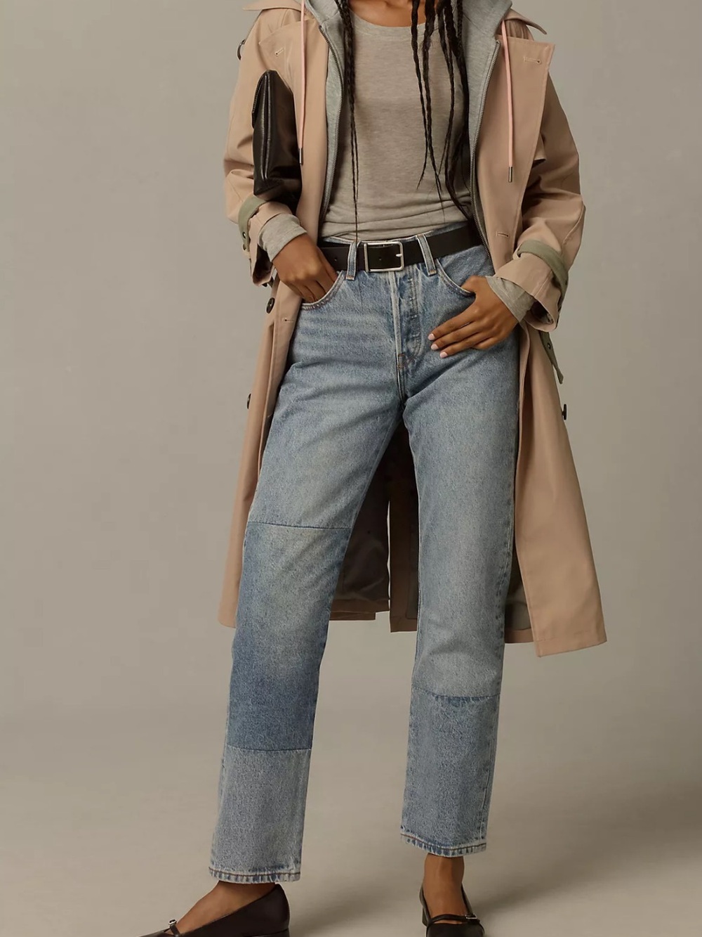 Levi's Two-Tone Light Blue Straight Leg Jeans